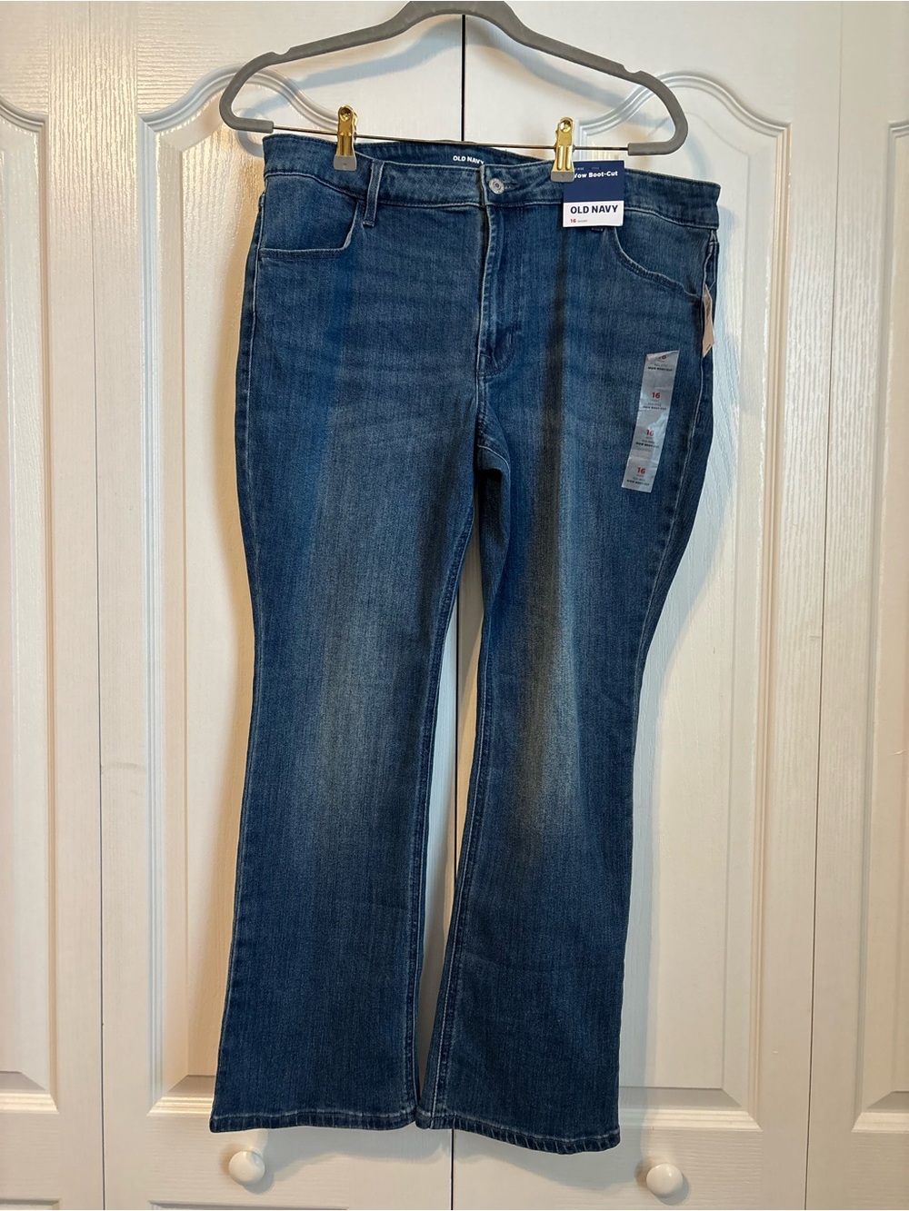 Old Navy Women's Dark Wash Bootcut Jeans - Classic Blue size 16 short